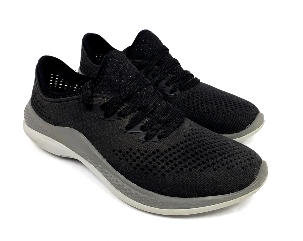 Crocs LiteRide 360 Pacer Womens Size 6 Black Gray Sneaker Shoes 206705